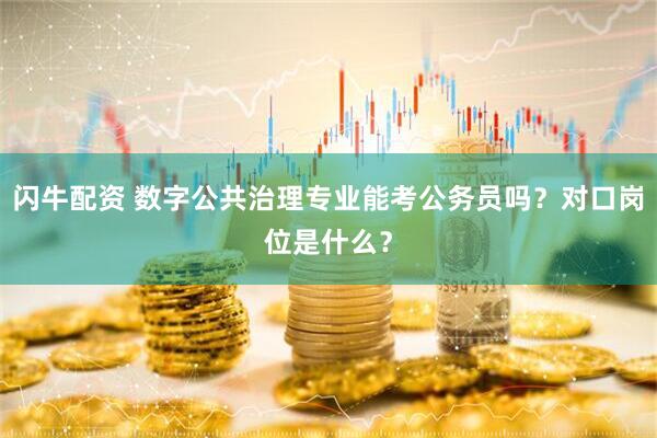 闪牛配资 数字公共治理专业能考公务员吗？对口岗位是什么？